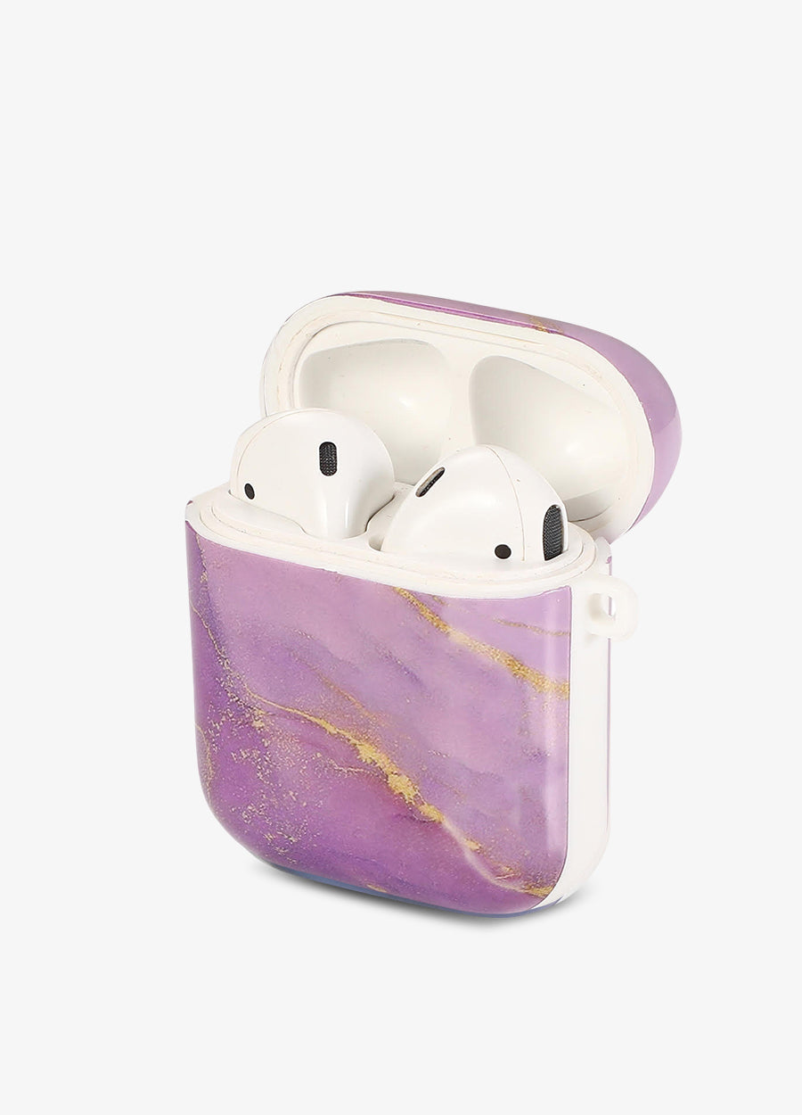 Pastel Purple Marble AirPod Case