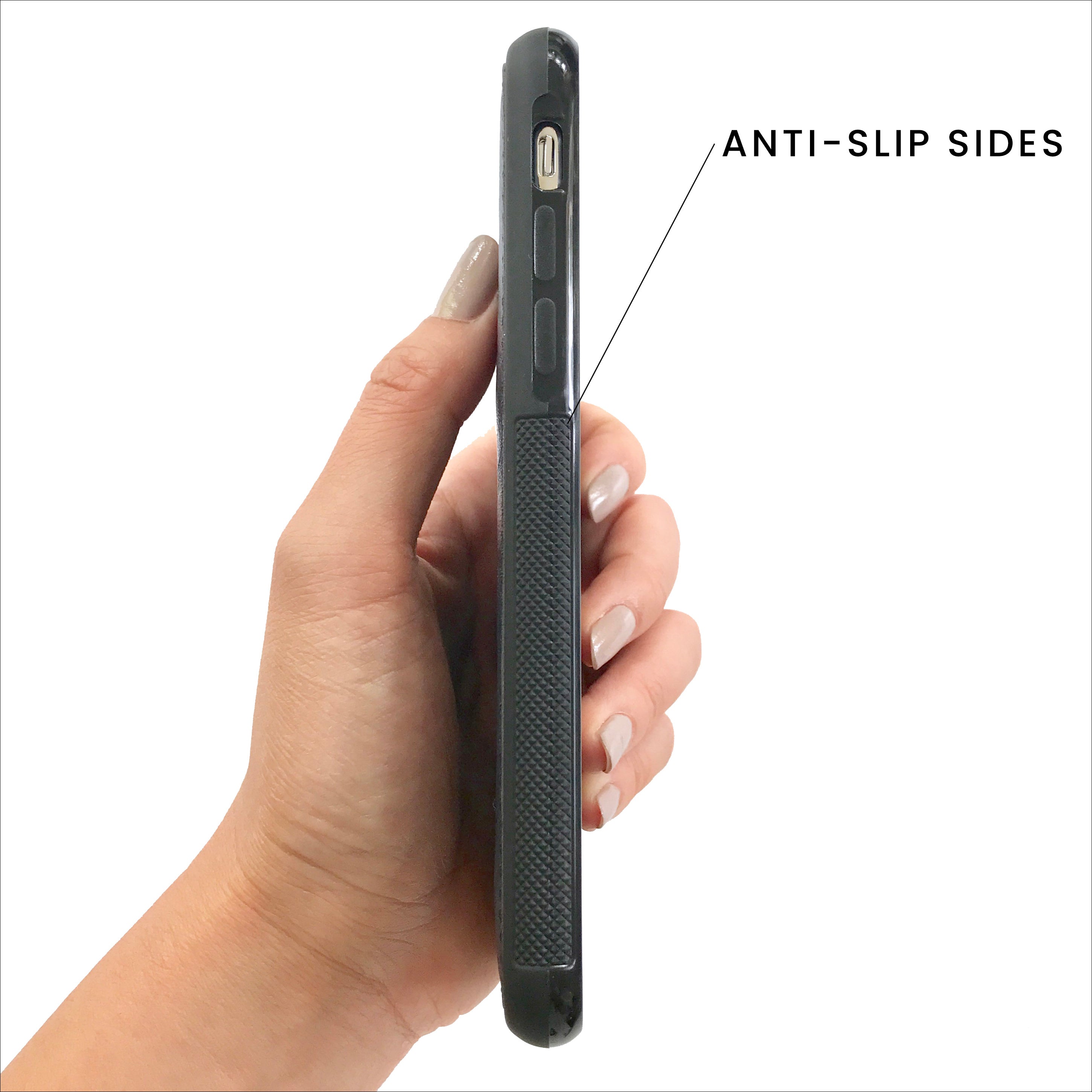 Magnetic Phone Case in Black Croc