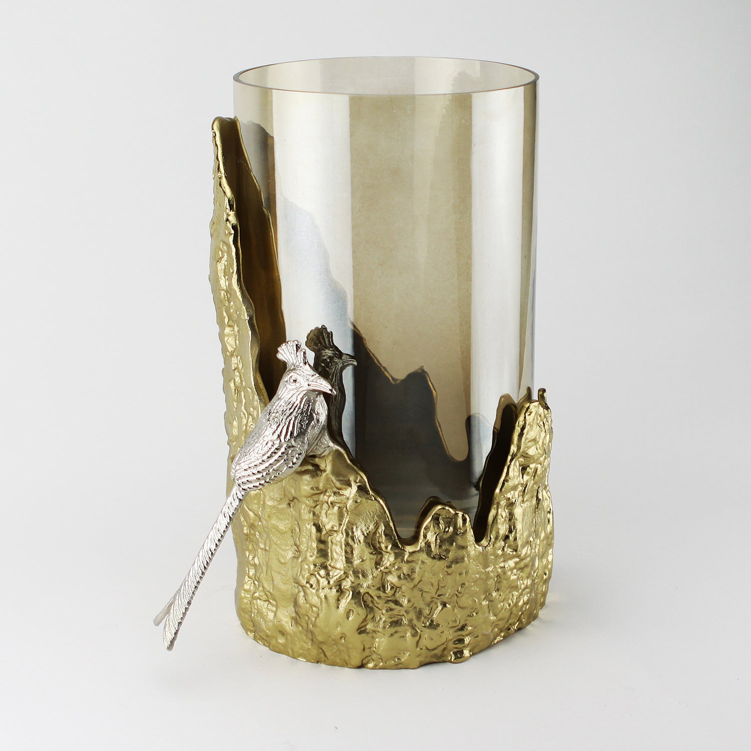  Candle Holder with Glass Hurricane or Vase 