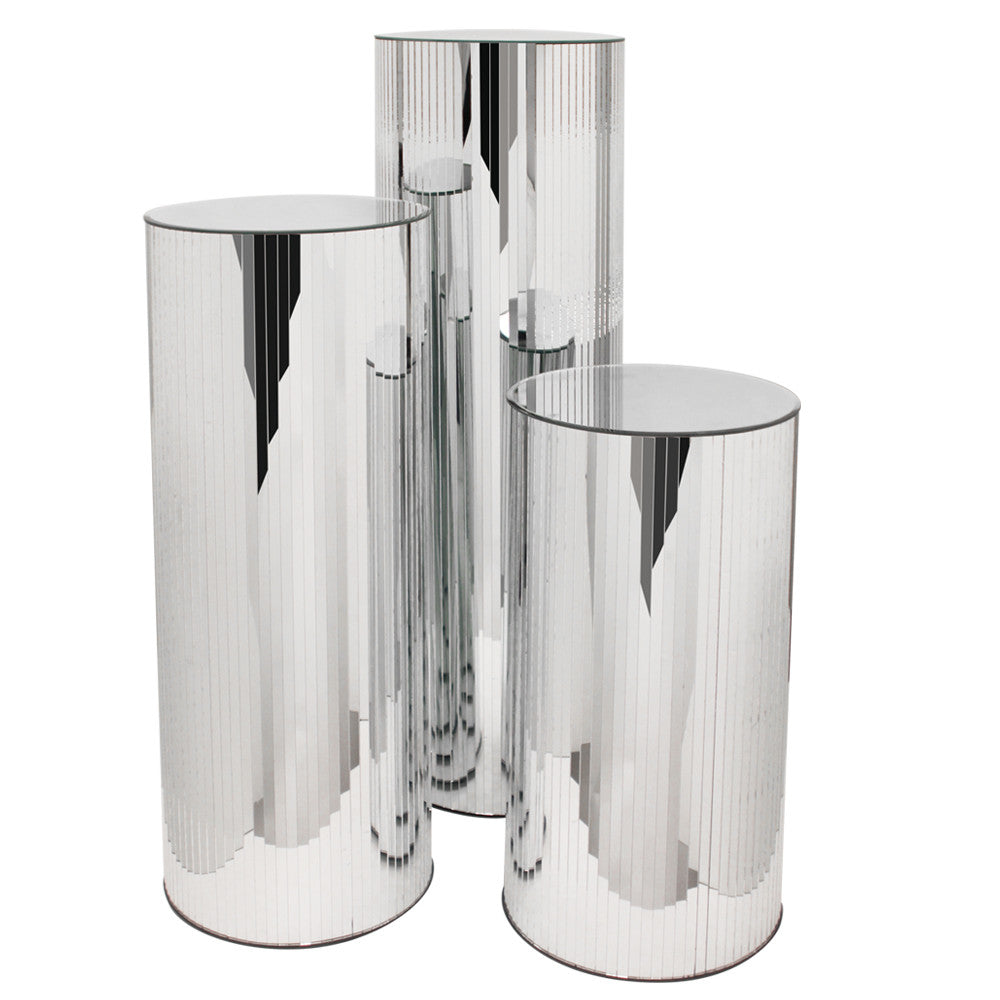  Mirrored Cylindrical Display Column/Pedestal 