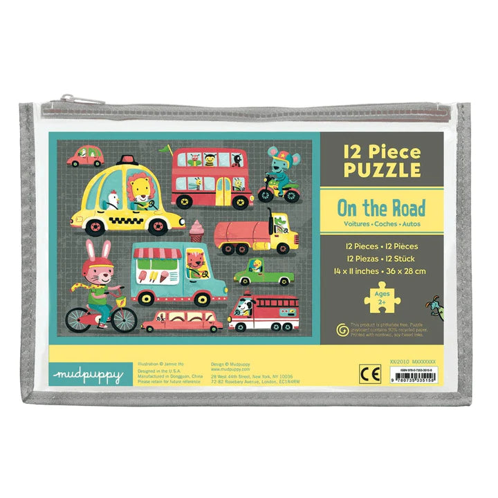 Mud Puppy Puzzle Pouch 12 Piece Puzzles