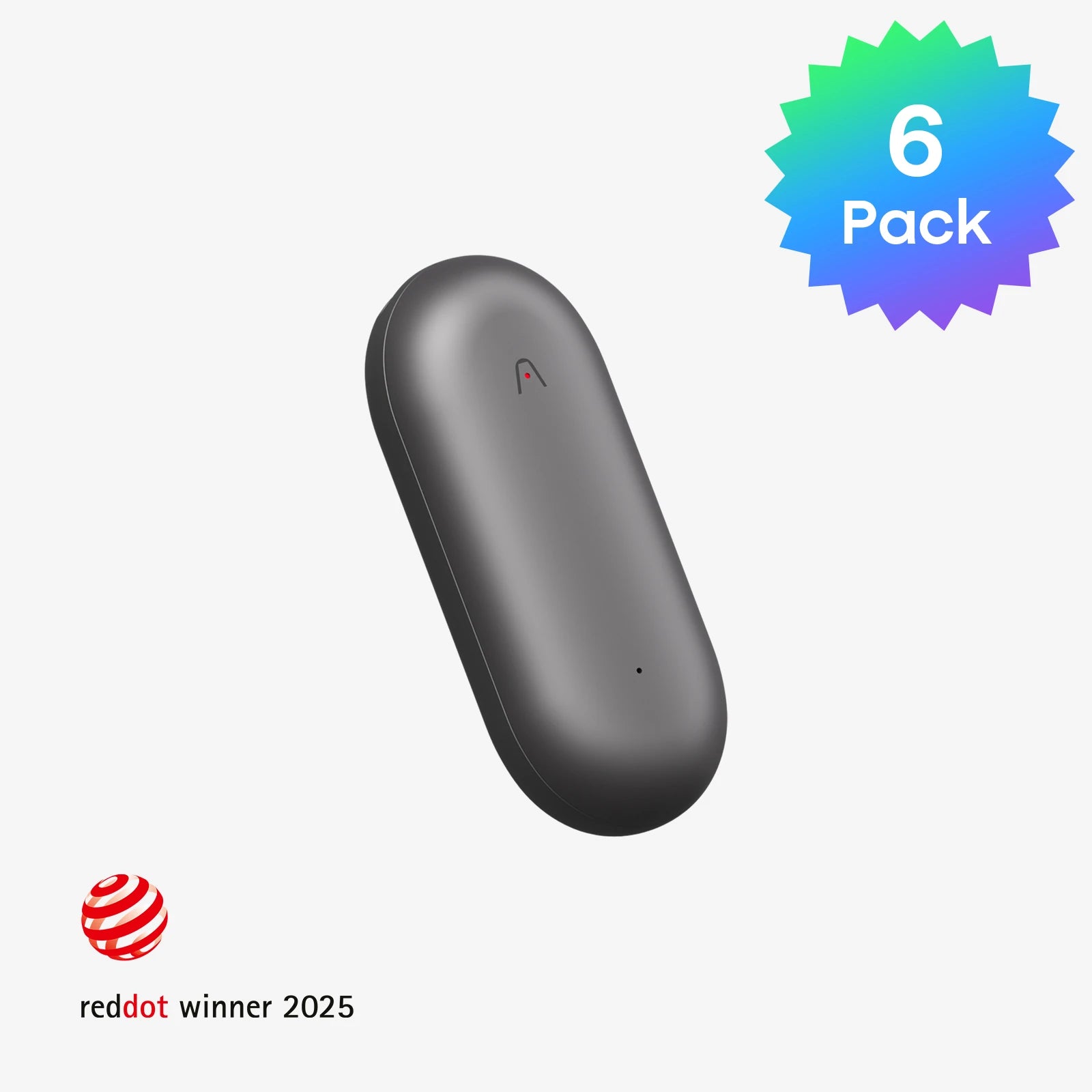 Plaud NotePin 6-pack in Cosmic Gray, Red Dot Winner 2025.