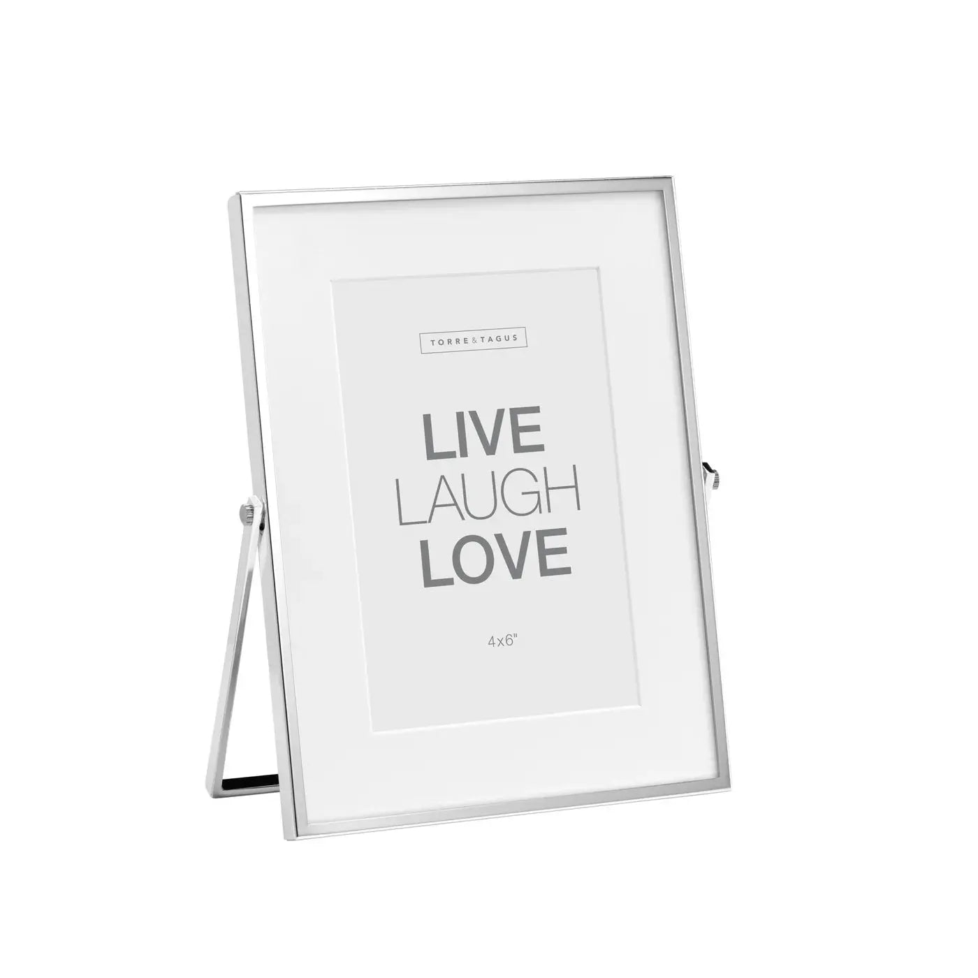 Easel Silver Trim Matte Photo Frame