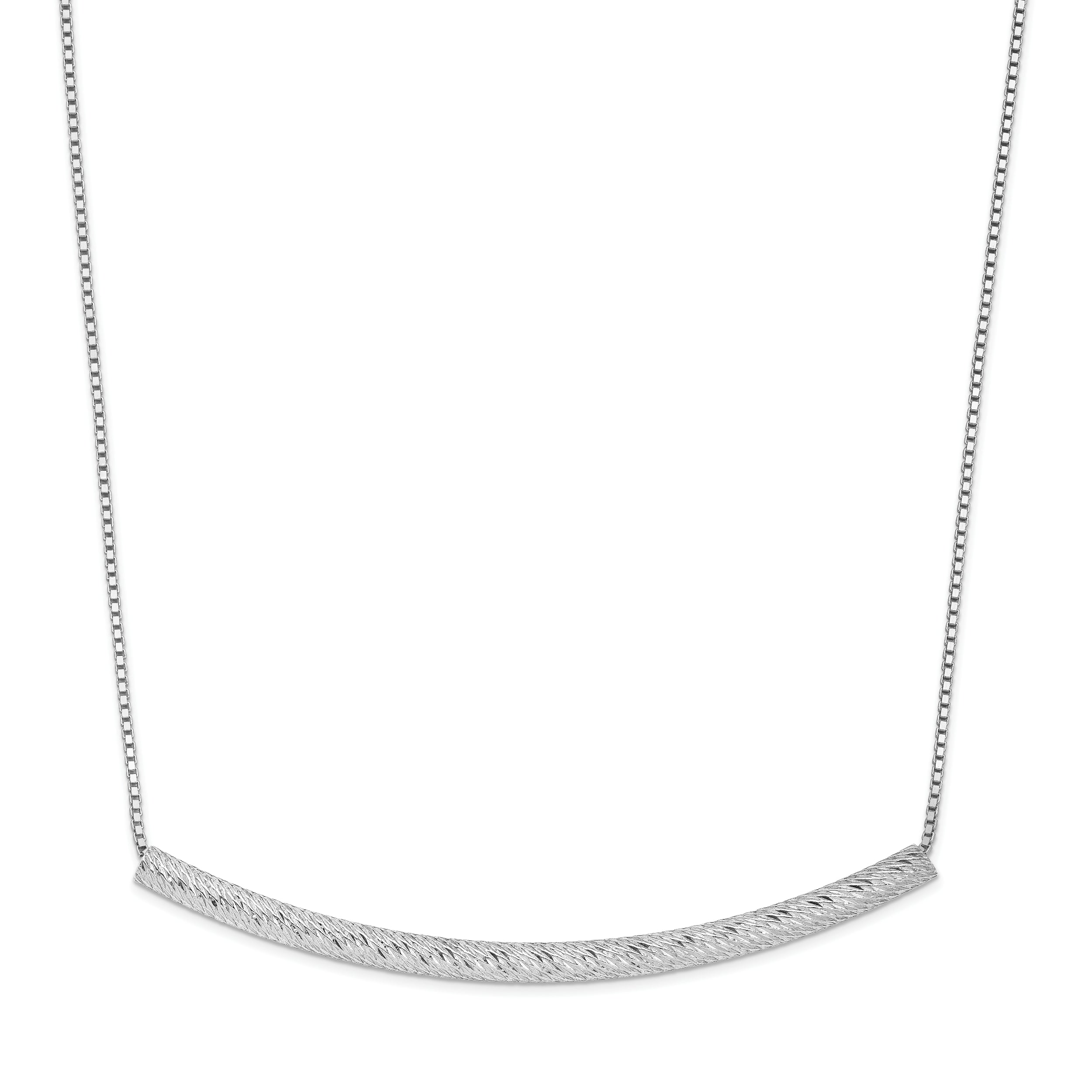 Sterling Silver Bar w/2in ext. Necklace