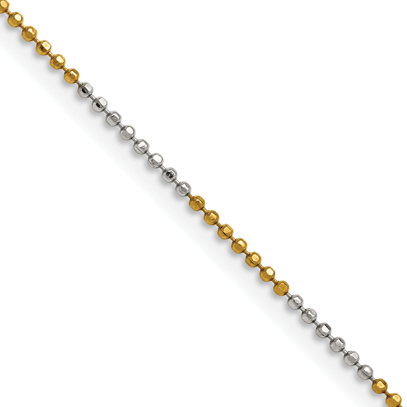 Chisel Two-tone Brass 1.5mm 16 inch Ball Chain