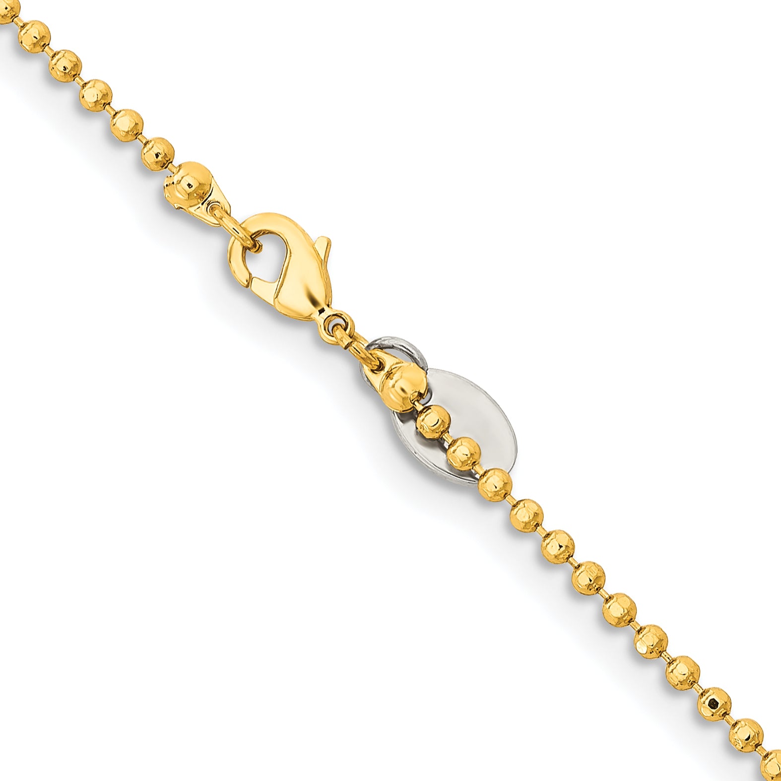 Chisel Gold-tone Brass 2.00mm Plated 16 inch Ball Chain