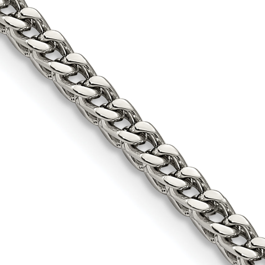 Chisel Stainless Steel Polished 4mm 18 inch Franco Chain