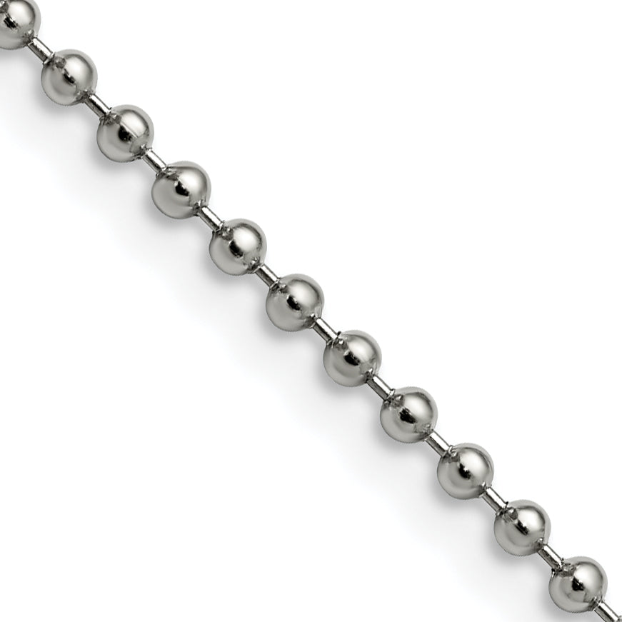 Chisel Stainless Steel Polished 2.4mm 16 inch Ball Chain
