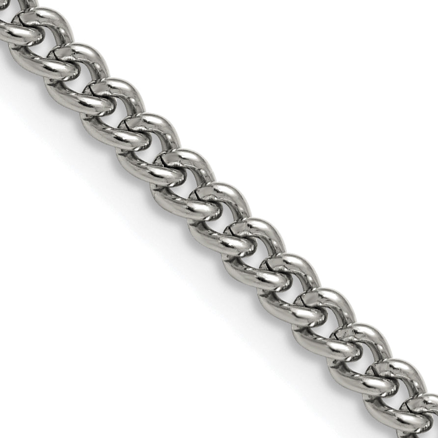 Chisel Stainless Steel Polished 4mm 18 inch Round Curb Chain