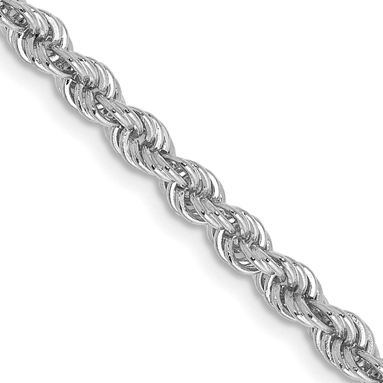 14k WG 3.25mm Regular Rope Chain