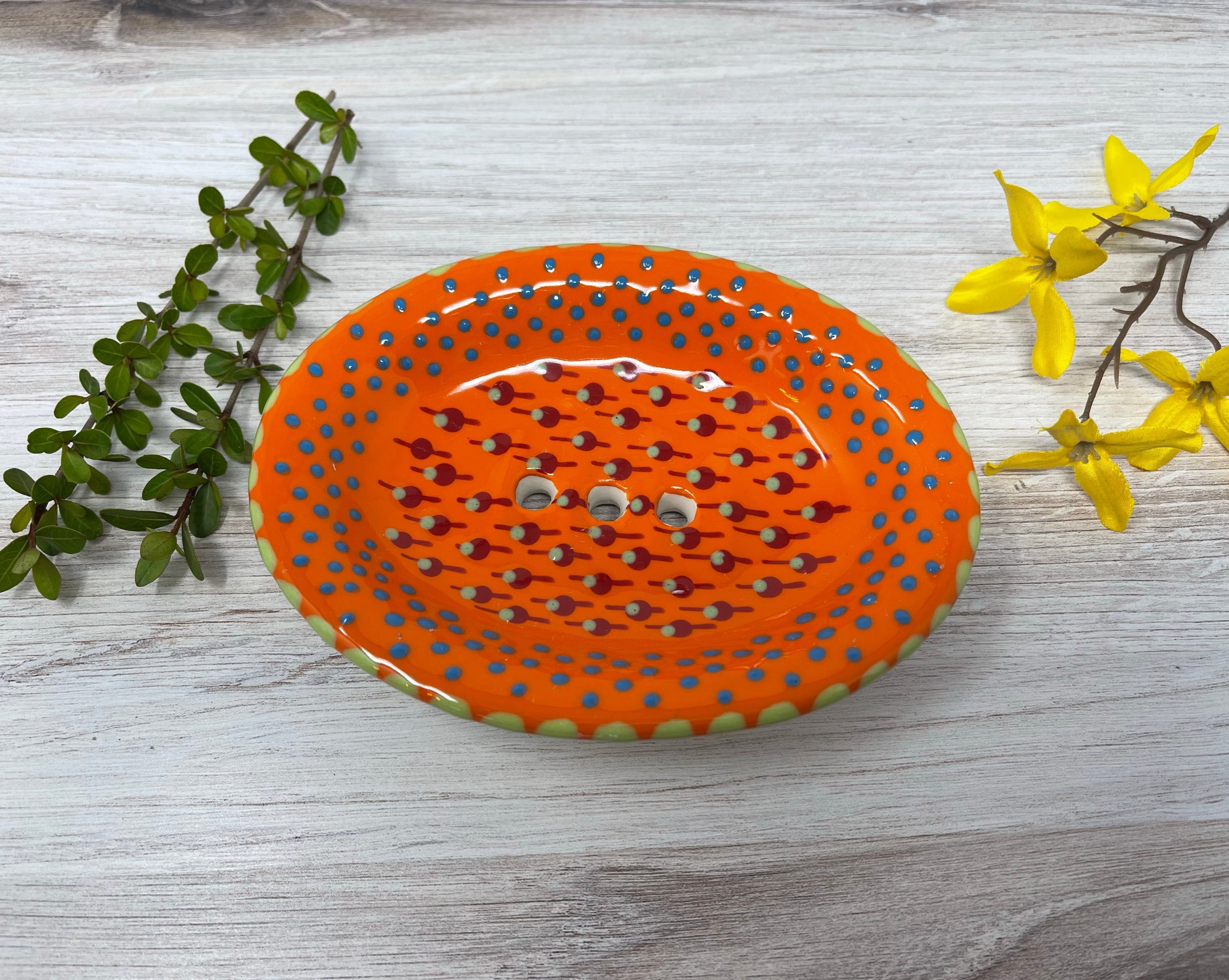 Potters Soap Dish Orange