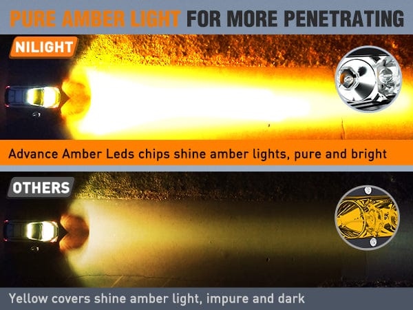 41 Inch 200W 11800LM Amber Slim Spot Flood Led Light Bar