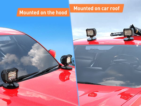 4 Inch 60W Triple Row Spot Flood LED Pods