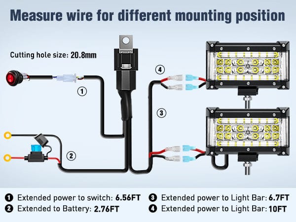5.5 Inch 132W Side Shooter Quadruple Row Spot Flood LED Light Bars