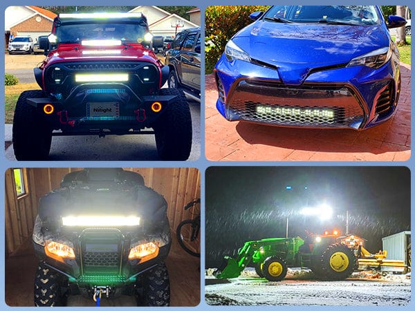 26 Inch 297W 29700LM Triple Row Spot Flood LED Light Bar