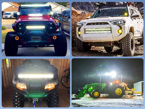 37 Inch 468W 46800LM Triple Row Spot Flood LED Light Bar