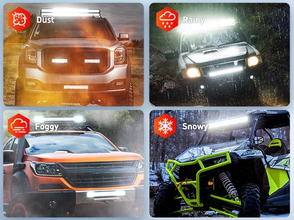 37 Inch 468W 46800LM Triple Row Spot Flood LED Light Bar
