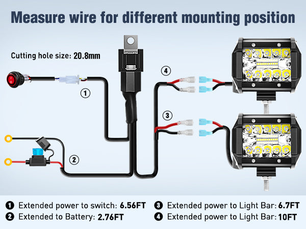 4 Inch 60W Triple Row Spot Flood LED Pods