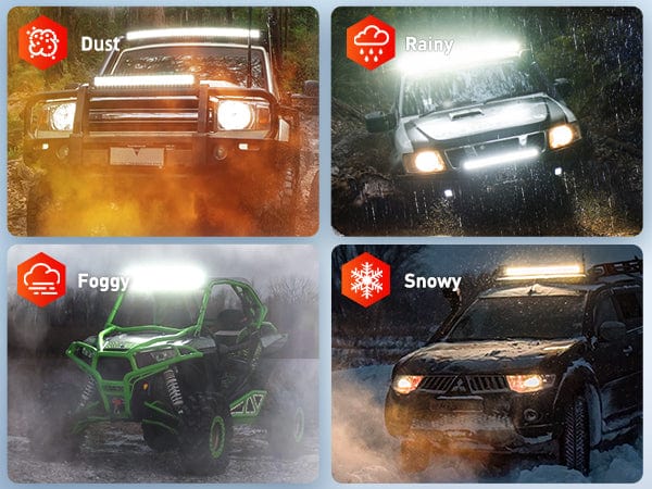 33 Inch 256LED Chips Triple Row Curved Spot Flood LED Light Bar