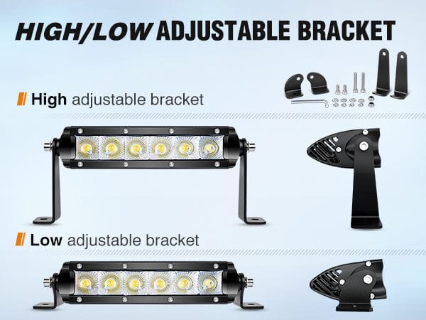 7 Inch 30W 3600LM Super Slim Flood Led Light Bars