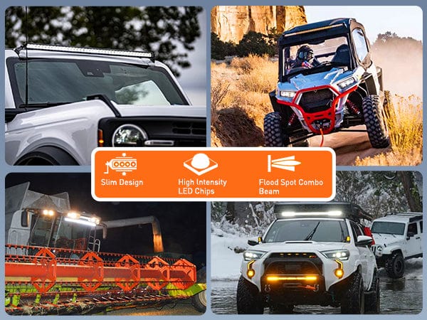 41 Inch 200W 20000LM Slim Spot Flood LED Light Bar