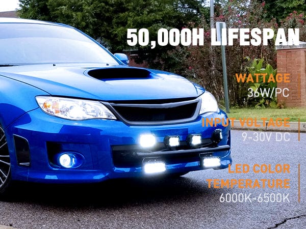 6.5 Inch 36W 1260LM Double Row Spot Led Light Bars