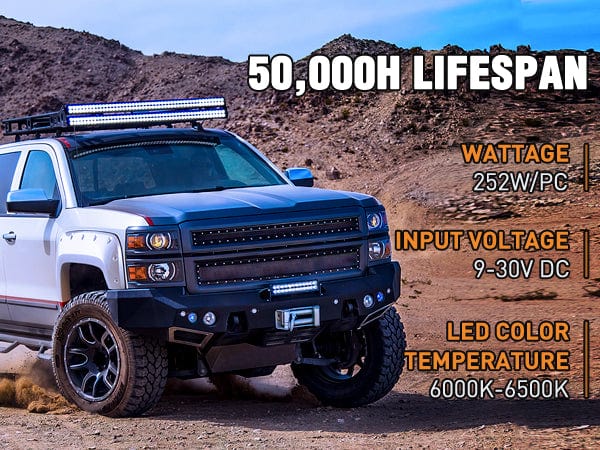 39 Inch 252W Double Row Spot Flood LED Light Bar