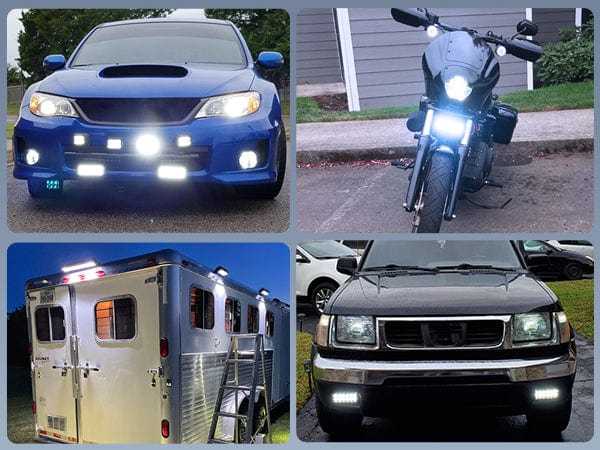 6.5 Inch 36W 3600LM Double Row Flood LED Light Bars