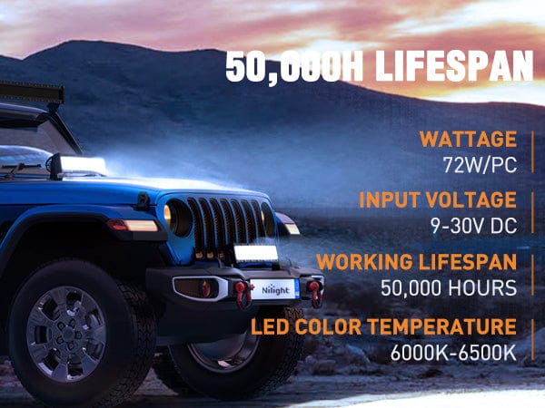 13.5 Inch 72W Double Row Spot Flood Led Light Bar