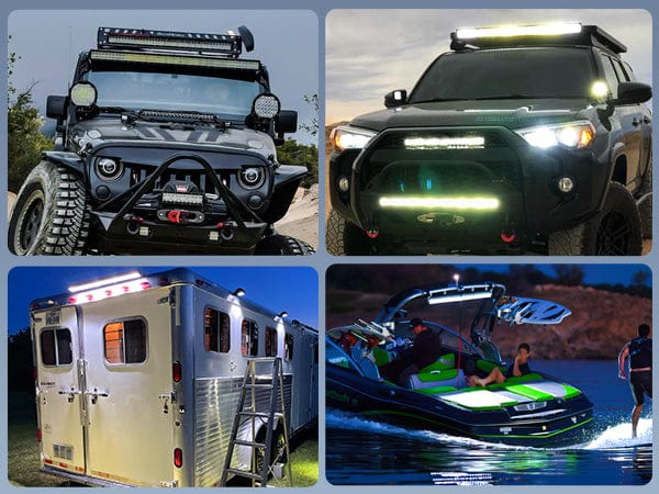 42 Inch 240W Double Row Curved Spot Flood LED Light Bar