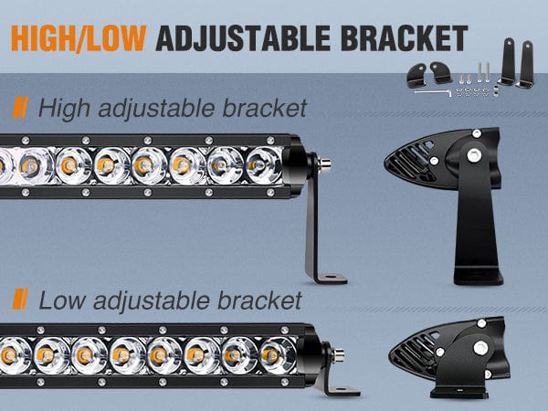41 Inch 200W 11800LM Amber Slim Spot Flood Led Light Bar