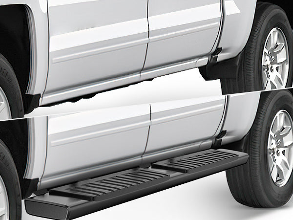 Running Boards for 2007-2018 Chevy Silverado/GMC Sierra 1500 Crew Cab 2007-2019 Chevy Silverado/GMC Sierra 2500HD 3500HD 6 Inch Slip-Proof Aluminum Side Step Nerf Bars