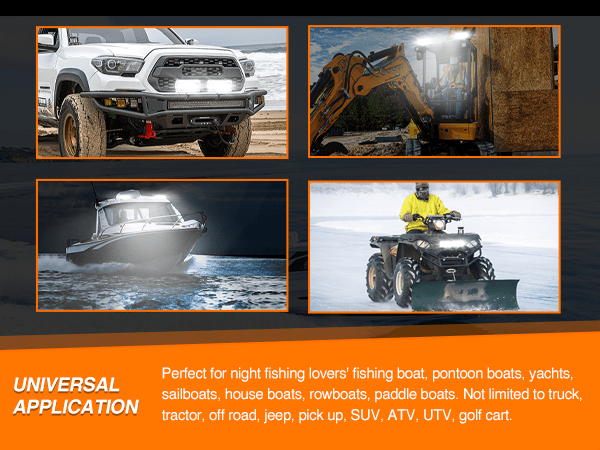 6.5 Inch 120W Spot Flood Combo White Case Led Light Bar