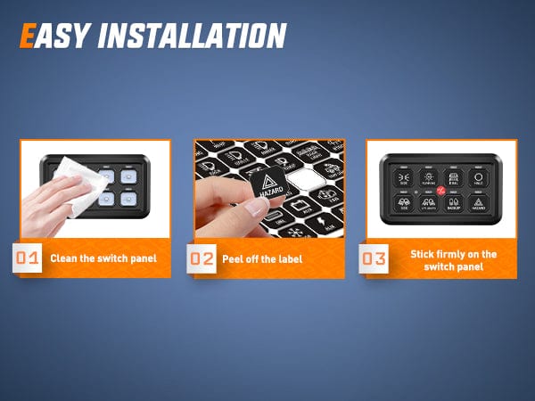 120PCS Switch Panel Stickers For 6/8 Gang Switch Panel