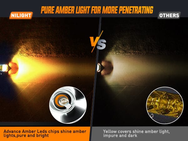 11 Inch 50W Amber Slim Flood Led Light Bar