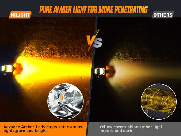 7 Inch 30W Amber White Slim Spot LED Light Bars