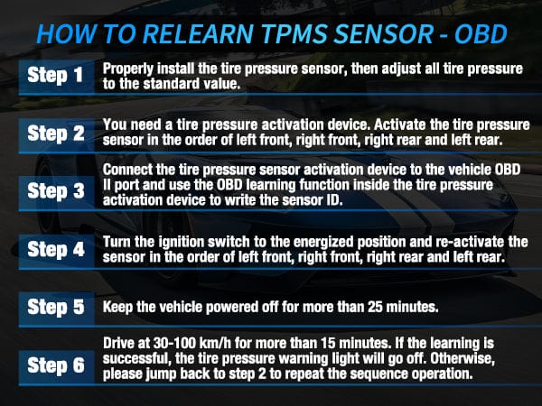 Tire Pressure Monitoring Sensor OBD