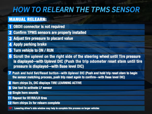 Tire Pressure Monitoring Sensor Manual