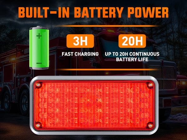 42LED Emergency Strobe Lights For Cars Trucks Van Off Road Vehicles ATV Battery Power