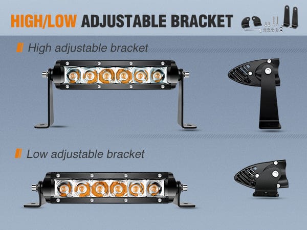 7 Inch 30W Amber White Slim Spot LED Light Bars