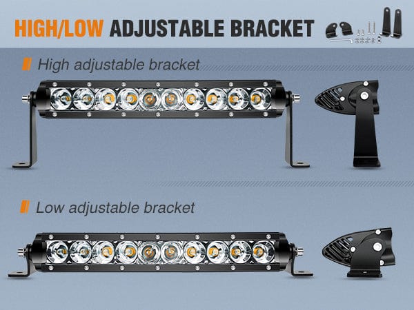 11 Inch 50W Amber Slim Flood Led Light Bar