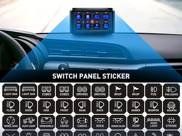 120PCS Switch Panel Stickers For 6/8 Gang Switch Panel