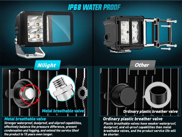 2 Inch 6LED 20W Square Spot Built-in EMC LED Pod Lights