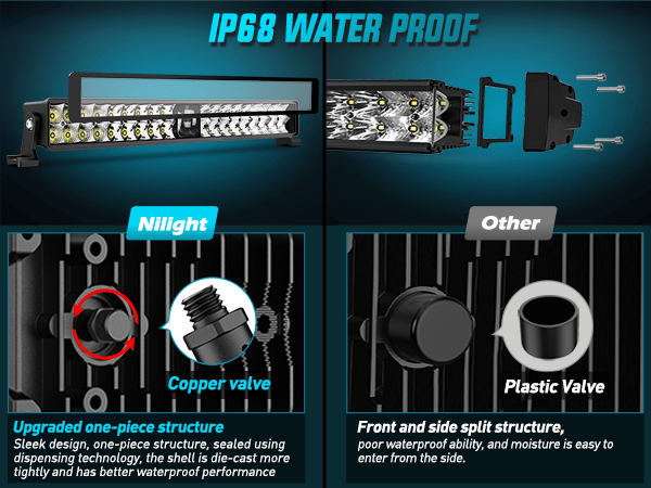 22 Inch 37LED Dual Row Spot Flood Screw-Less Night Vision LED Light Bar