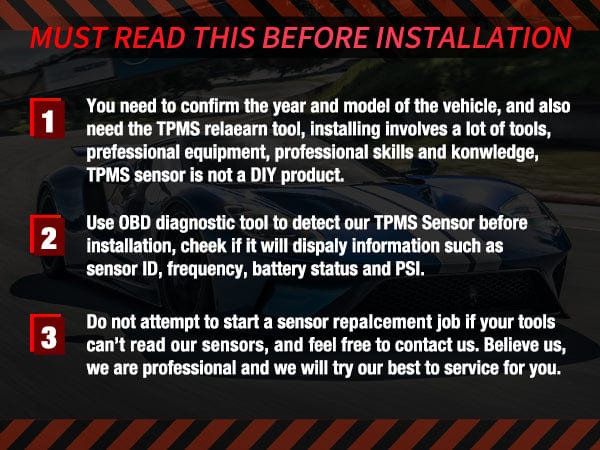 Tire Pressure Monitoring Sensor Attentions