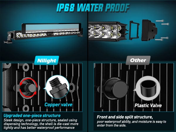 22 Inch 19LED Single Row Spot Screw-Less Night Vision LED Light Bar