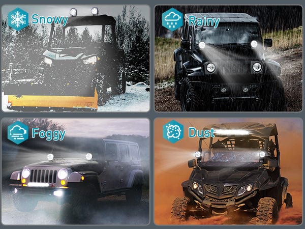 5.75 Inch 12LED Round Spot Night Vision LED Light Pods