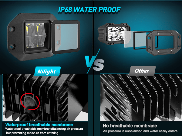 4.7 Inch 4LED Flood Flush Mount Grill Incline Design LED Pod Lights