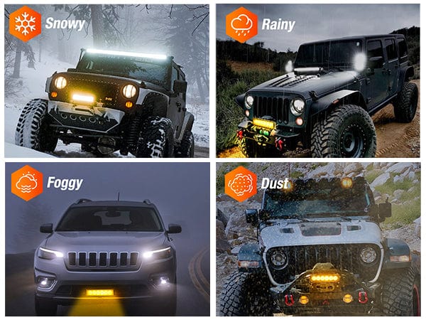 6 Inch 18W Amber White Spot LED Work Lights