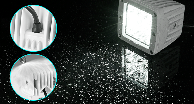 3 Inch 42W Spot Flood Combo White Case Led Work Lights